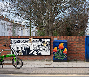 An enamel artwork celebrating 200 years of trading on Bath Road Cheltenham