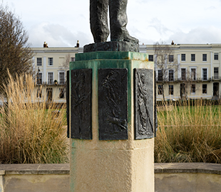 Base of the Holst Statue in Cheltenham