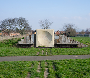 A series of sound mirrors in KGV Park Cheltenham