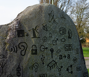 Standing stones carved from glacial granite