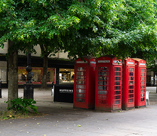 Cheltenham Promenade red phone boxes