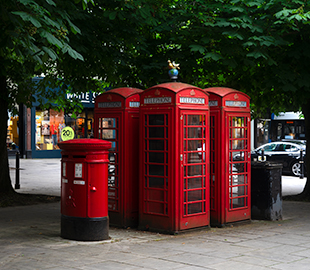 Cheltenham Promenade red phone boxes