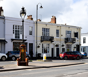 A decorative 19th century lamp in Cheltenham