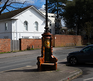 A decorative 19th century lamp in Cheltenham