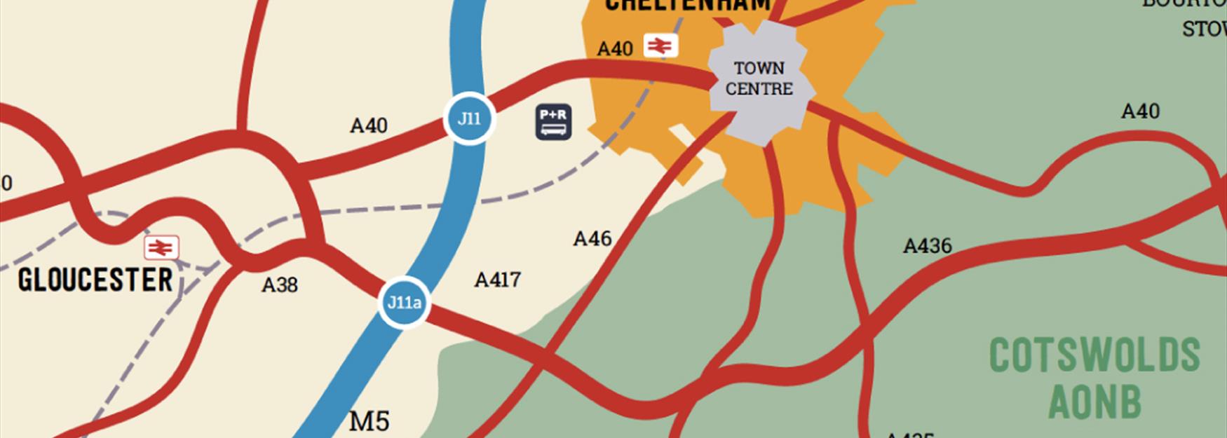 Map of Cheltenham Visit Cheltenham